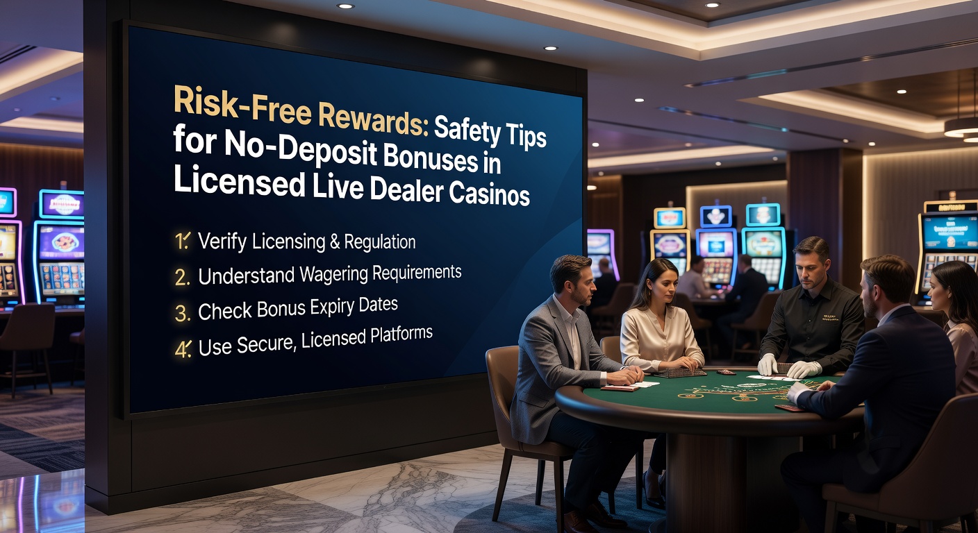 Nahaufnahme eines Spielers am Smartphone mit Live-Dealer-Roulette und No-Deposit-Bonus-Overlay, das sichere Spielpraktiken illustriert